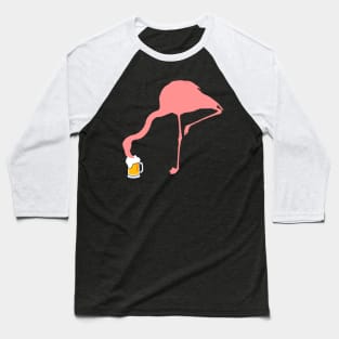 'Flamingo Loves Beer' Amazing Bird Lover Gift Baseball T-Shirt